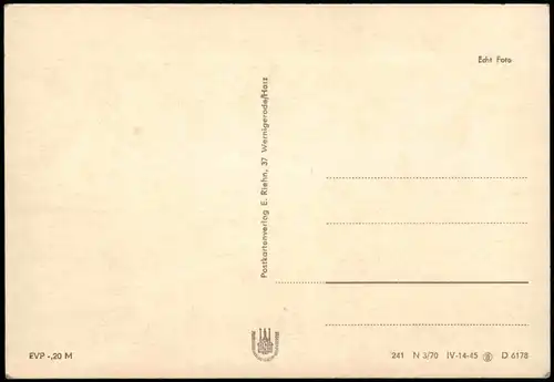 Ansichtskarte Blankenburg (Harz) Blick vom Eichenberg 1970