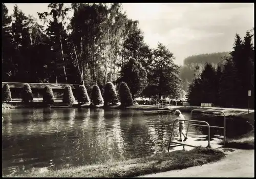 Ansichtskarte Bad Elster Freibad Schwimmbad zur DDR-Zeit 1979