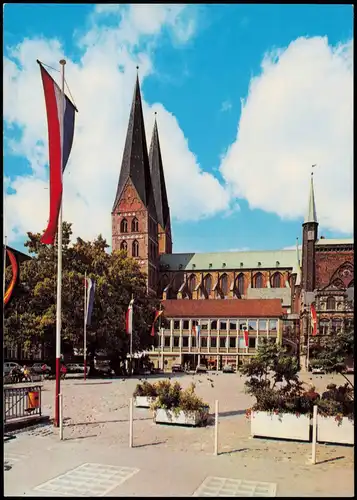 Ansichtskarte Lübeck Ortsansicht Blick zur Marienkirche 1975