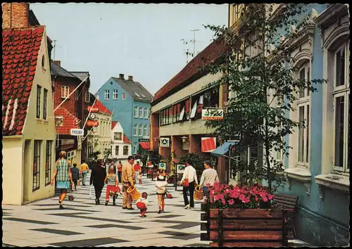 Apenrade Aabenraa Åbenrå Street for pedestrians, Fussgängerstrasse 1970