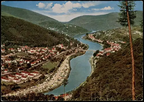 Heidelberg Blick auf Neckartal, Schlierbach und Ziegelhausen 1970