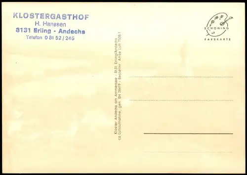 Ansichtskarte Andechs Erling-Andechs KLOSTERGASTHOF H. Hanssen 1980