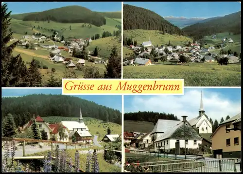 Ansichtskarte Muggenbrunn-Todtnau Mehrbild-AK mit 4 Ortsansichten 1975