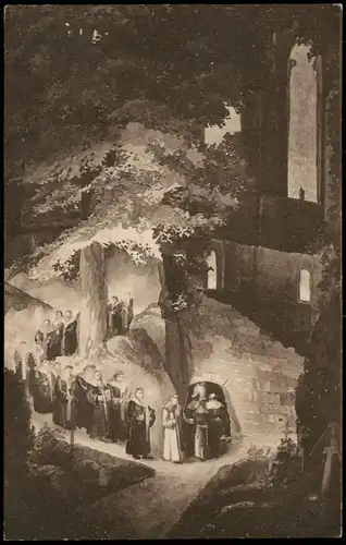 Ansichtskarte Oybin Mönchszug - Künstlerkarte 1912