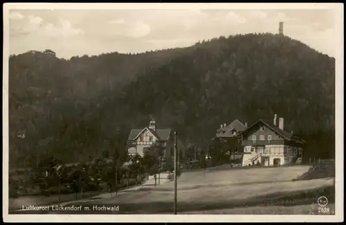 Lückendorf-Oybin Stadtpartie mit Hochwald 1939  Gel Landpoststempel über Zittau