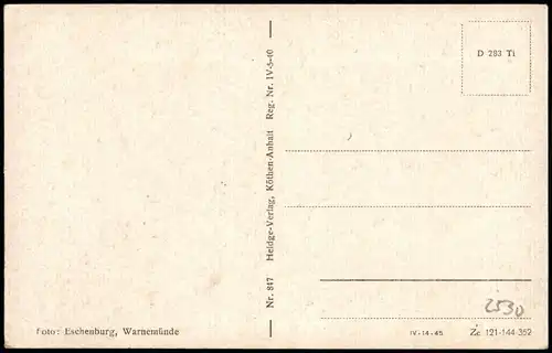 Ansichtskarte Warnemünde-Rostock Strand, Meer - Stimmungsbild 1950