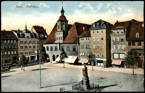Ansichtskarte Jena Marktplatz 1915