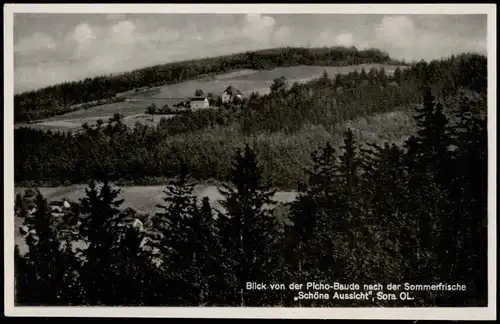 Neukirch (Lausitz) Oberneukirch | Wjazońca Blick auf die Picho- Baude 1932