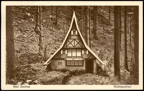 Ansichtskarte Bad Sachsa Rotkäppchen - Haus 1928