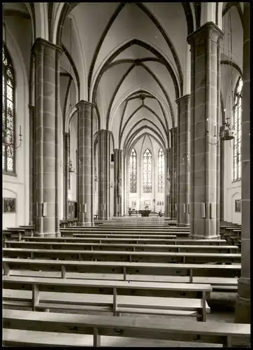 Ansichtskarte  Inneres der Kirche 1962