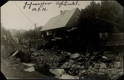 .Sachsen Unwetter- und Naturereignisse Katastrophe 14.7. 1932 Privatfoto