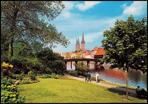 Ansichtskarte Lübeck Partie an der Trave 1980