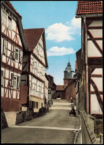 Ansichtskarte Herleshausen Straßen Ansicht mit Burgkirche 1971