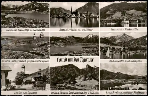 Ansichtskarte Bad Wiessee Mehrbild Städte am Tegernsee 1953