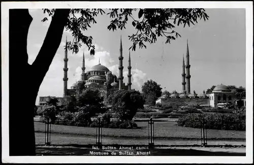 Istanbul Konstantinopel |   Sultan-Ahmed-Moschee 1961  Stempel Galata