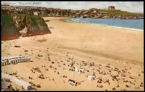 Postcard Newquay TOLCARNE BEACH. 1912