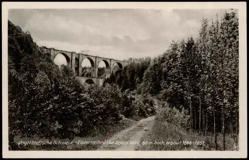 Ansichtskarte Pirk-Weischlitz (Vogtland) Elstertalbrücke 1956