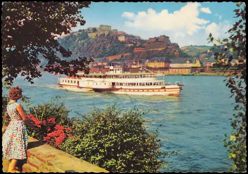Ansichtskarte  Schiff Rhein Dampfer a.d. FESTE EHRENBREITSTEIN 1970