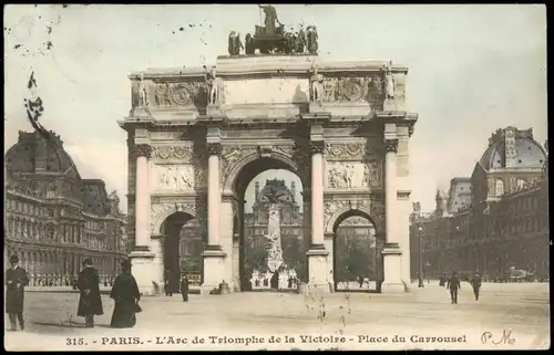 CPA Paris Arc de Triomphe du Carrousel Place du Carrousel 1904
