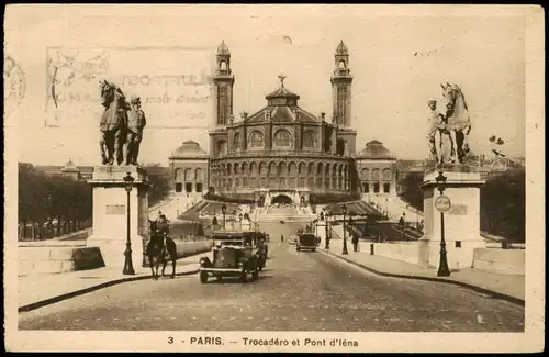 CPA Paris Trocadéro et Pont d'Iéna 1947