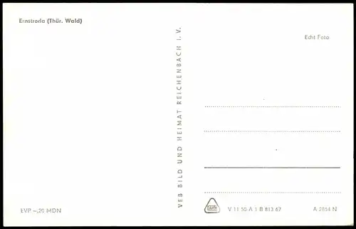 Ansichtskarte Ernstroda Panorama-Ansicht, Ort im Thüringer Wald 1967