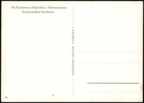 Norderney Alt Norderneyer Fischerhaus Heimatmuseum Nordseeheilbad 1960