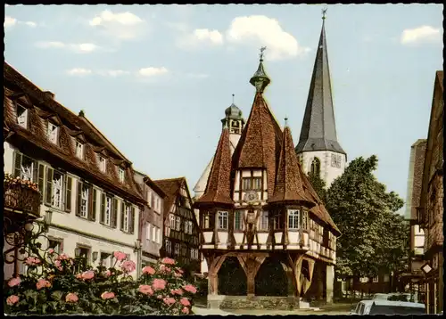 Ansichtskarte Michelstadt Partie am Rathaus 1970