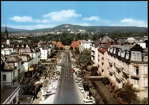 Ansichtskarte Bad Nauheim Bahnhofsallee aus der Vogelschau-Perspektive 1975