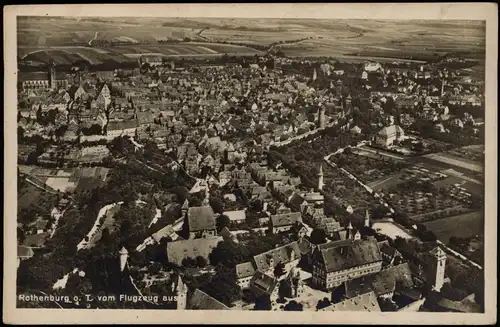 Ansichtskarte Rothenburg ob der Tauber Luftbild 1929