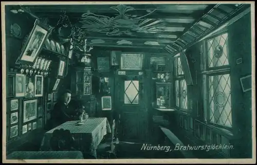 Nürnberg Bratwurstglöcklein / St. Moritz Kapelle - Gaststube# 1928