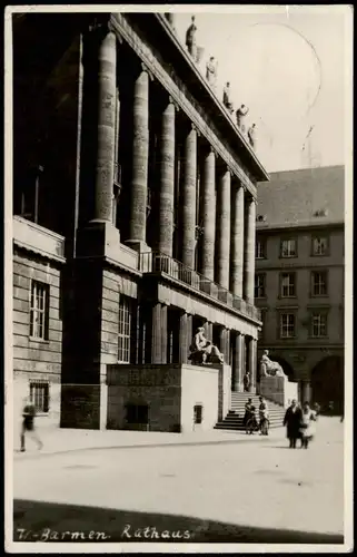 Ansichtskarte Barmen-Wuppertal Neues Rathaus und Treppe - Fotokarte 1938