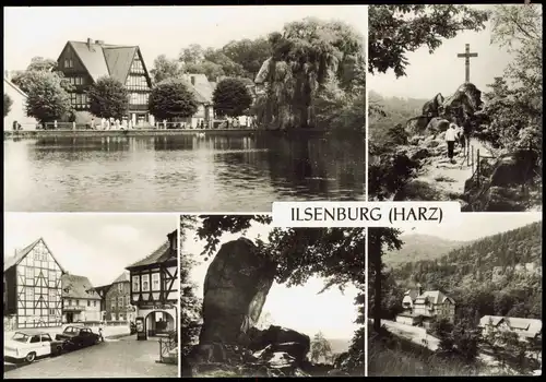 Ansichtskarte Ilsenburg (Harz) Harz DDR Mehrbild-AK mit 5 Ortsansichten 1978
