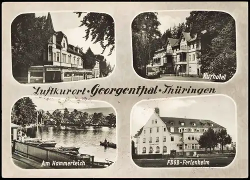 Georgenthal (Thüringen) DDR mit Hammerteich FDGB-Ferienheim Kurhotel 1965