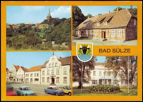 Bad Sülze Ortsansicht, Salinehaus, Marktplatz, Sanatorium 1985