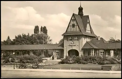 Bad Saarow Partie am Bahnhof  Foto Ansichtskarte Scharmützelsee 1961