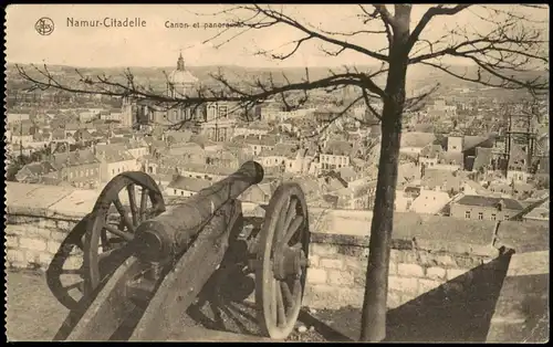 Namur Namen Canon et panorama 1915   1. Weltkrieg als dt. Feldpost gelaufen