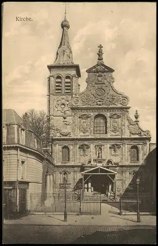 Feldpostkarte 1. WK ( Kirche Westfront) 1916   Feldpoststempel Station No.42