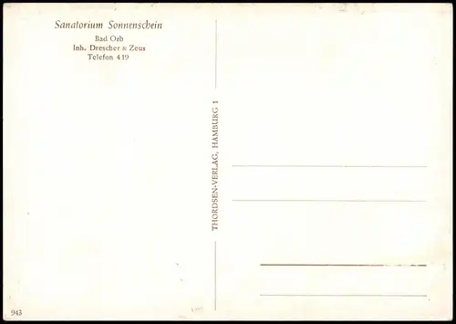 Ansichtskarte Bad Orb Sanatorium Sonnenschein Inh. Drescher & Zeus 1960