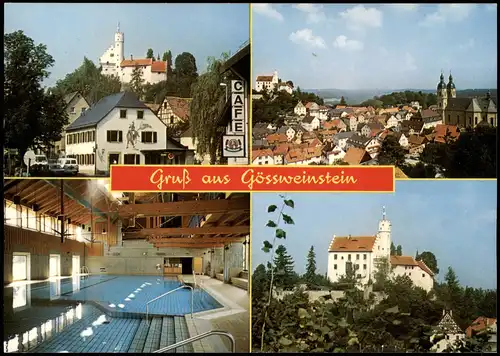 Gößweinstein Mehrbildkarte mit 4 Ortsansichten; Ort Fränkische Schweiz 1980