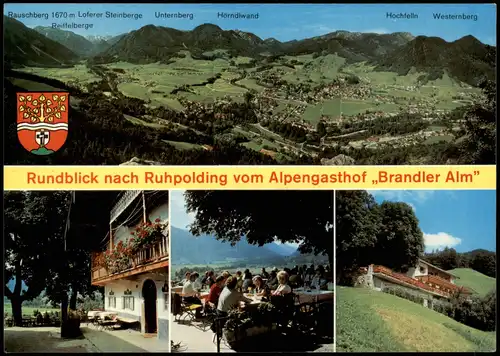 Ruhpolding Rundblick nach Ruhpolding vom Alpengasthof ,,Brandler Alm" 1990