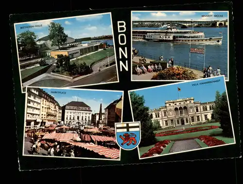 Ansichtskarte Bonn Mehrbildkarte mit 4 Ortsansichten 1975