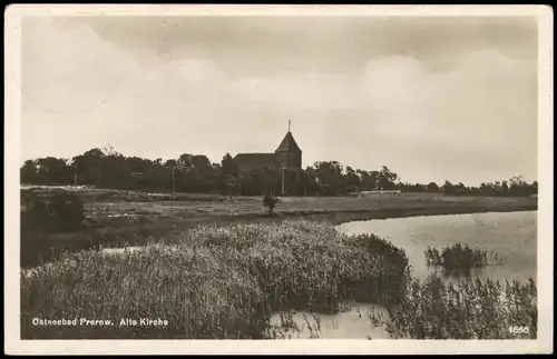 Ansichtskarte Prerow Partie Alte Kirche 1935