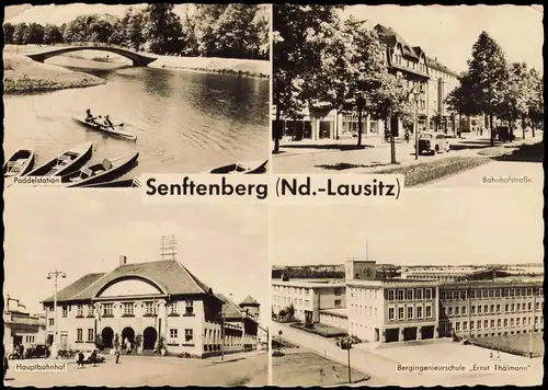 Senftenberg (Niederlausitz) mit Bahnhof Paddelstation Bahnhofstraße   1961