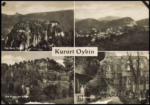 Ansichtskarte Oybin DDR Mehrbildkarte mit 4 Ortsansichten 1959