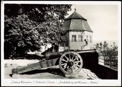 Königstein (Sächsische Schweiz) Festung Friedrichsburg mit Kanone Martius 1975