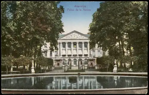 Postkaart Brüssel Bruxelles Palast der Nation Palais de la Nation 1910