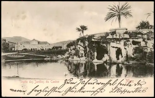 CPA Nizza Nice Grotte des Jardins du Casino 1903