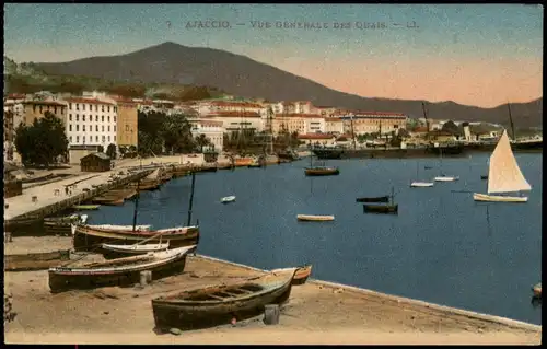 CPA Ajaccio VUE GENERALE DES QUAIS Panorama-Ansicht 1925