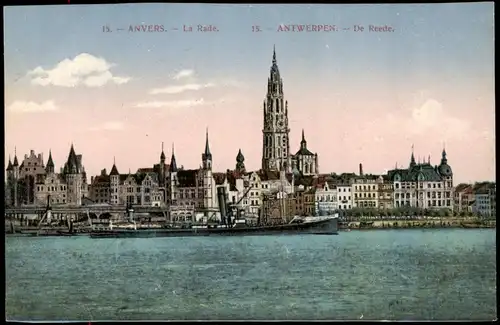 Postkaart Antwerpen Anvers Stadt Panorama-Ansicht 1910