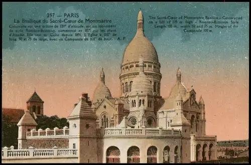 CPA Paris La Basilique du Sacré-Coeur de Montmartre 1920